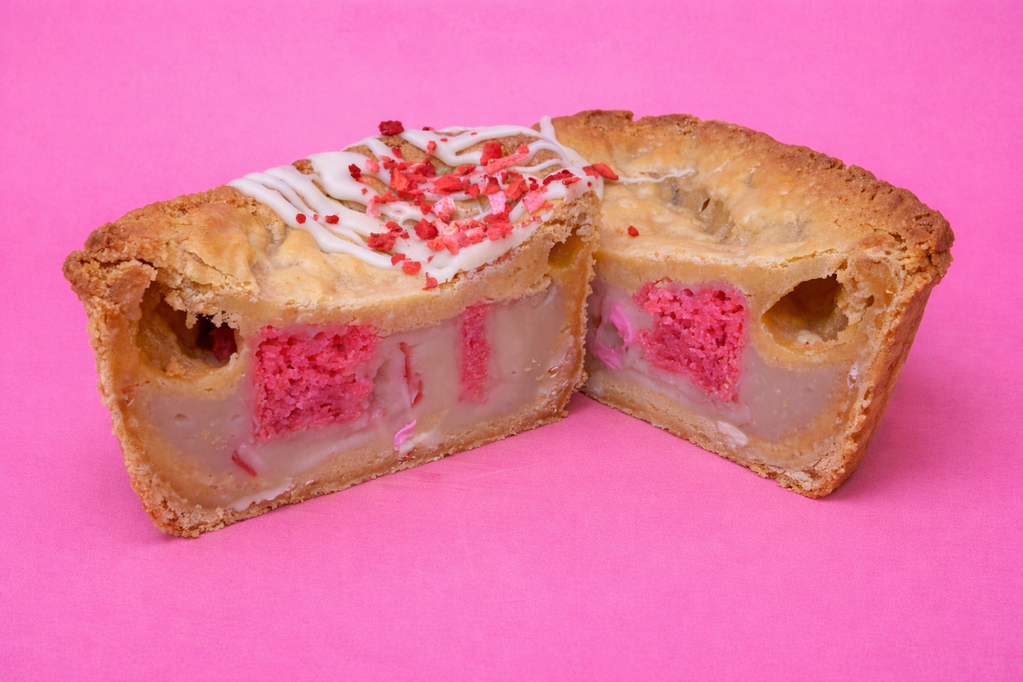 Strawberries & Cream Heart Cookie Pie ❤️🍓