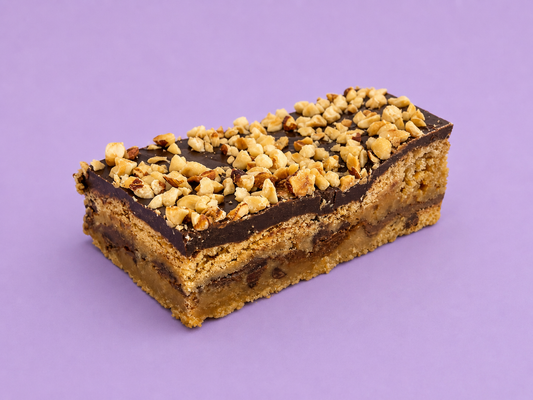 Dark Chocolate Hazelnut Cookie Slice