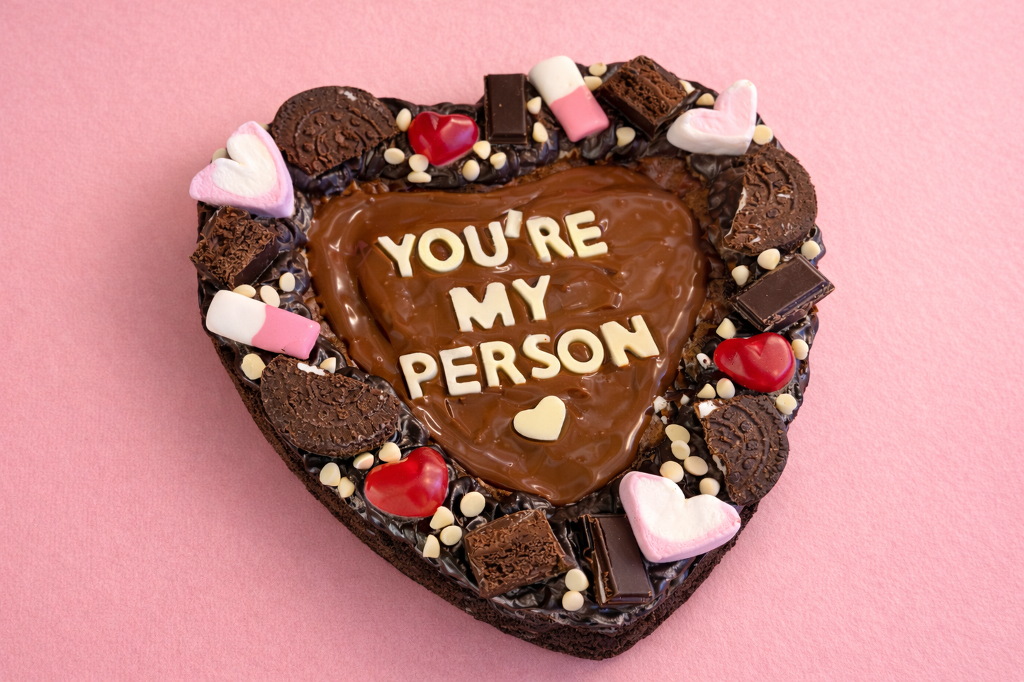 Loaded Brownie Heart (9”) – Personalised 💖