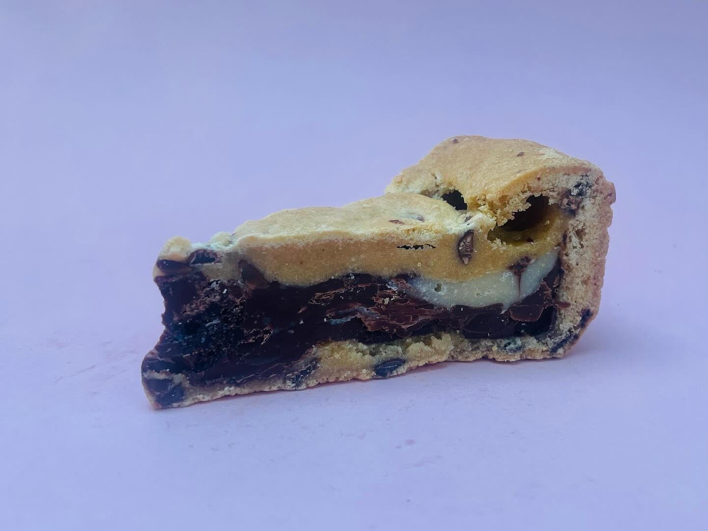 Gluten and Dairy Free Nutella, White Chocolate and Brownie Cookie Pie slice