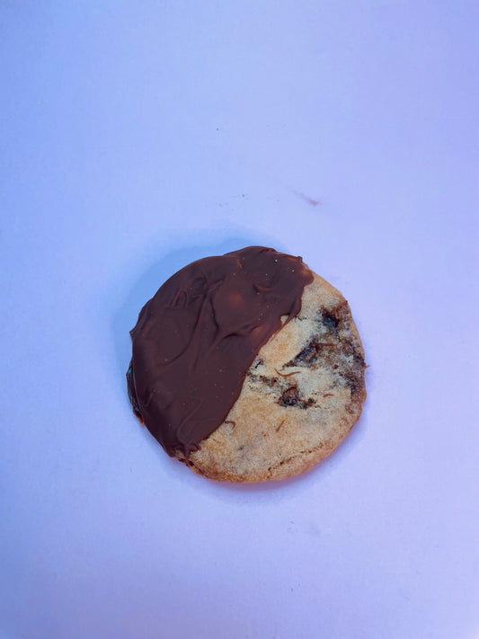 Gluten free and vegan chocolate dipped choc chip cookie image 1