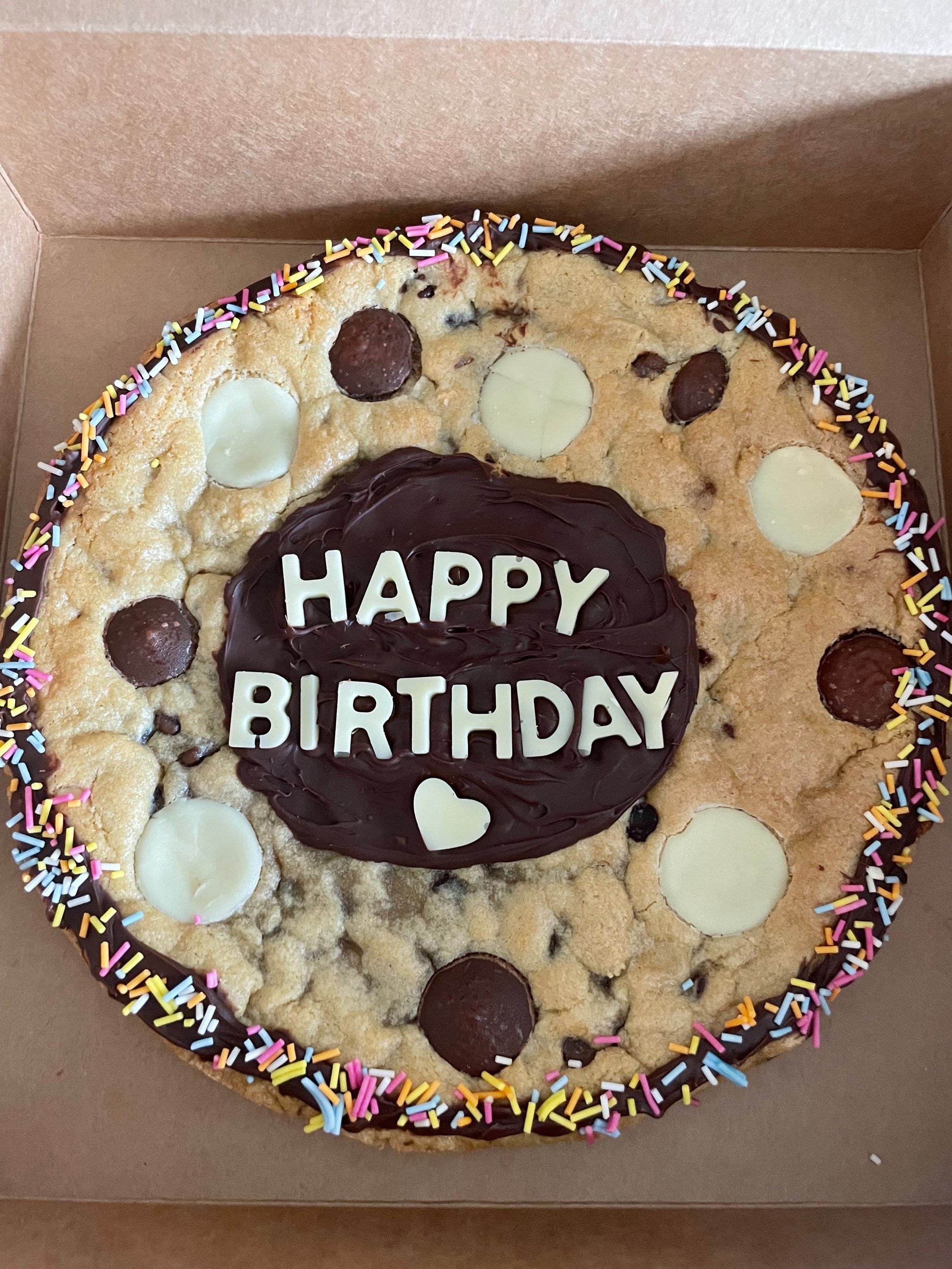 Gluten and dairy free large 9” personalisable cookie image 2